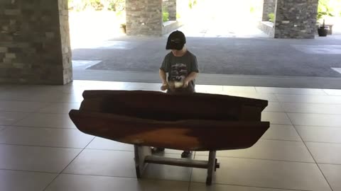 Drum Solo On Fijian Bongo Drum - Ryan McDonald - Greyhound Drummer - Fiji holiday