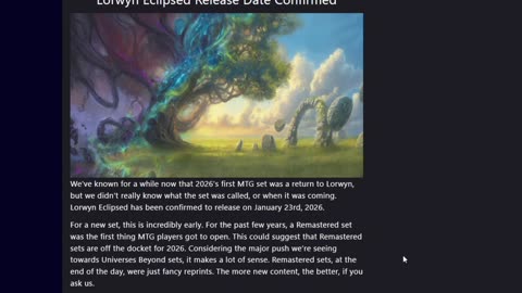 2 in universe sets announced for 2026 in mtg