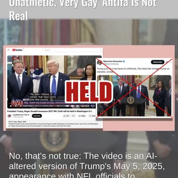 Fact Check: Video Of President Trump Talking About 'Very Unathletic, Very Gay' Antifa Is Not Real