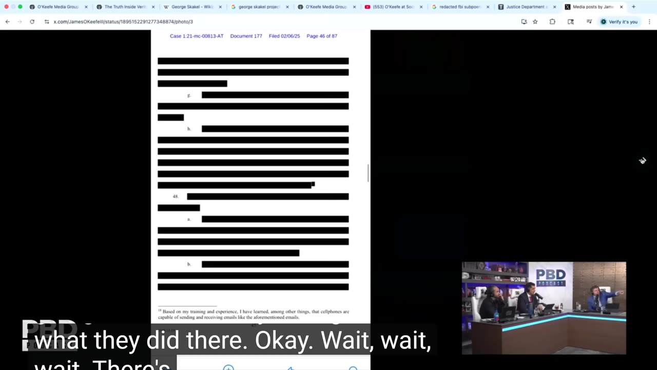 PT 2 "No One's EVER Seen This" James O’Keefe BREAKS Epstein Files, FBI RAID Plot & Project Veritas Split