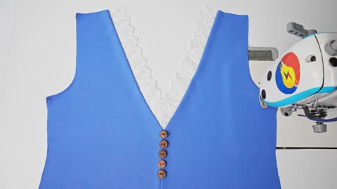 Episode-1 A sewing trick_You will not find it difficult to cut and sew a design the V neck with lace