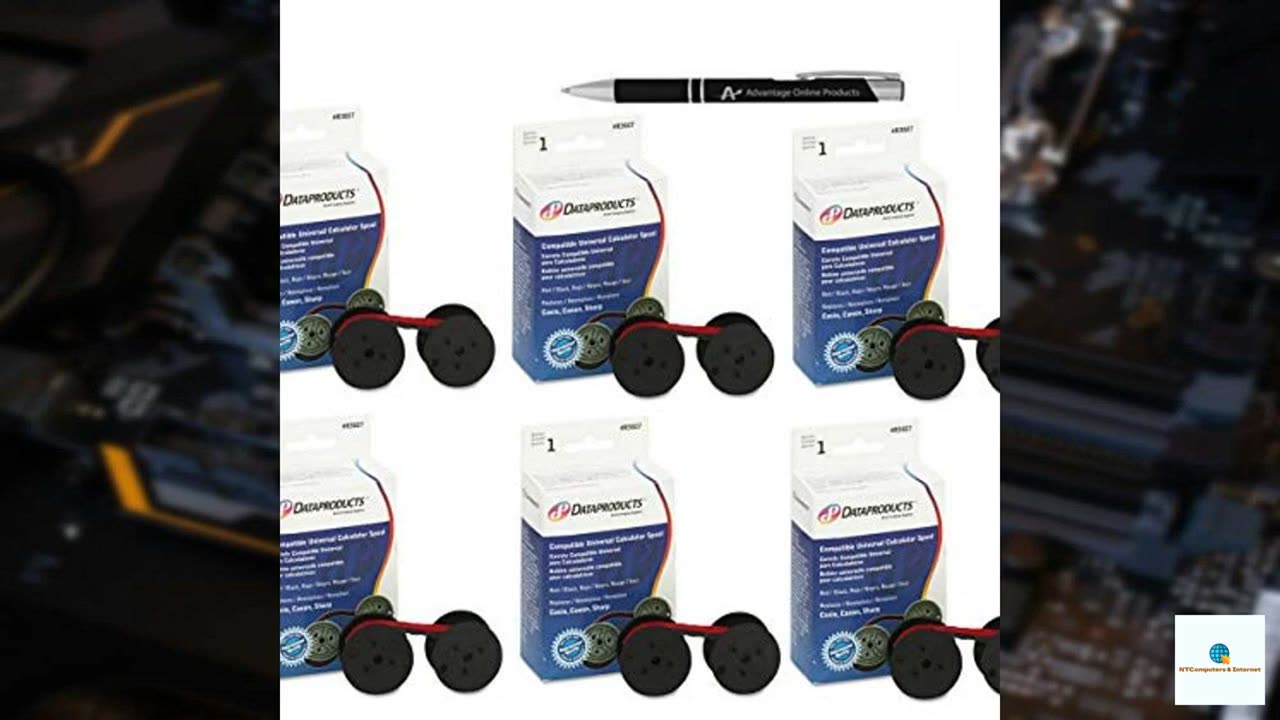 Value Bundle 6 Pack Dataproducts R3027 Two-Spool Universal Calculator Ribbon (C-Wind), Nyl