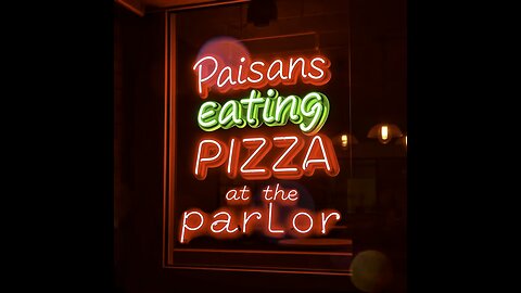 Paisans Eating Pizza At The Parlor-Trailer