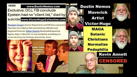 Dustin Nemos Victor Hugo Kevin Annett Censored From Commenting On Trump Jeffrey Epstein List Scandal