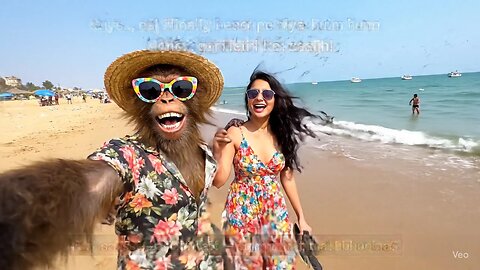 monkey vlogging in bich