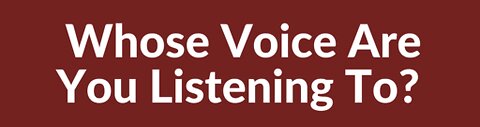 Whose voice are you listening to!