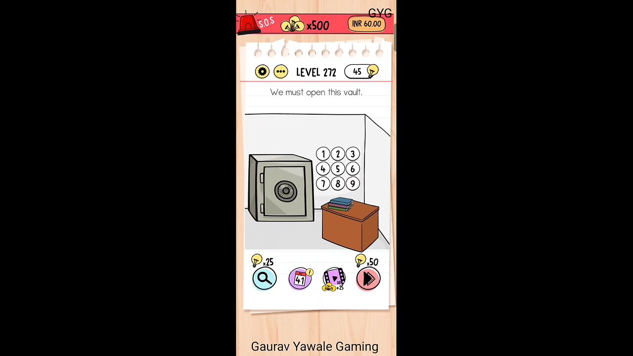 we most open this vault . Brain test level 272 !