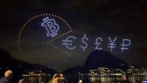 Bitcoin drone show lights up the sky in Lugano, Switzerland 🇨🇭🚁🪙