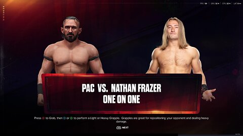 WWE 2k24 Pac vs Nathan Frazer