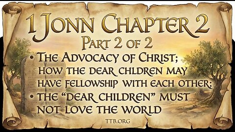 1 John Chapter 2 (2 of 2) (Bible Study)
