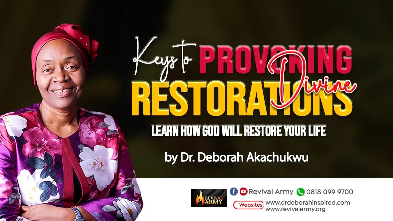 KEYS TO PROVOKING GODS DIVINE RESTORATION