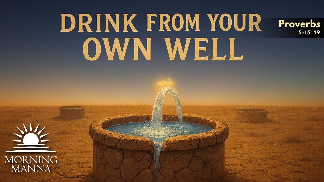 Morning Manna - June 30, 2025 - Proverbs 5:15-19 - Drink From Your Own Well