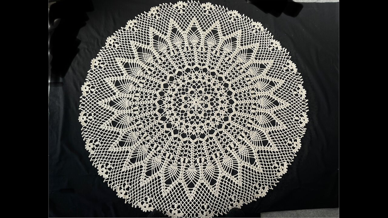 #A-103)-(ep.2/9)-Pineapple Crochet Table Center