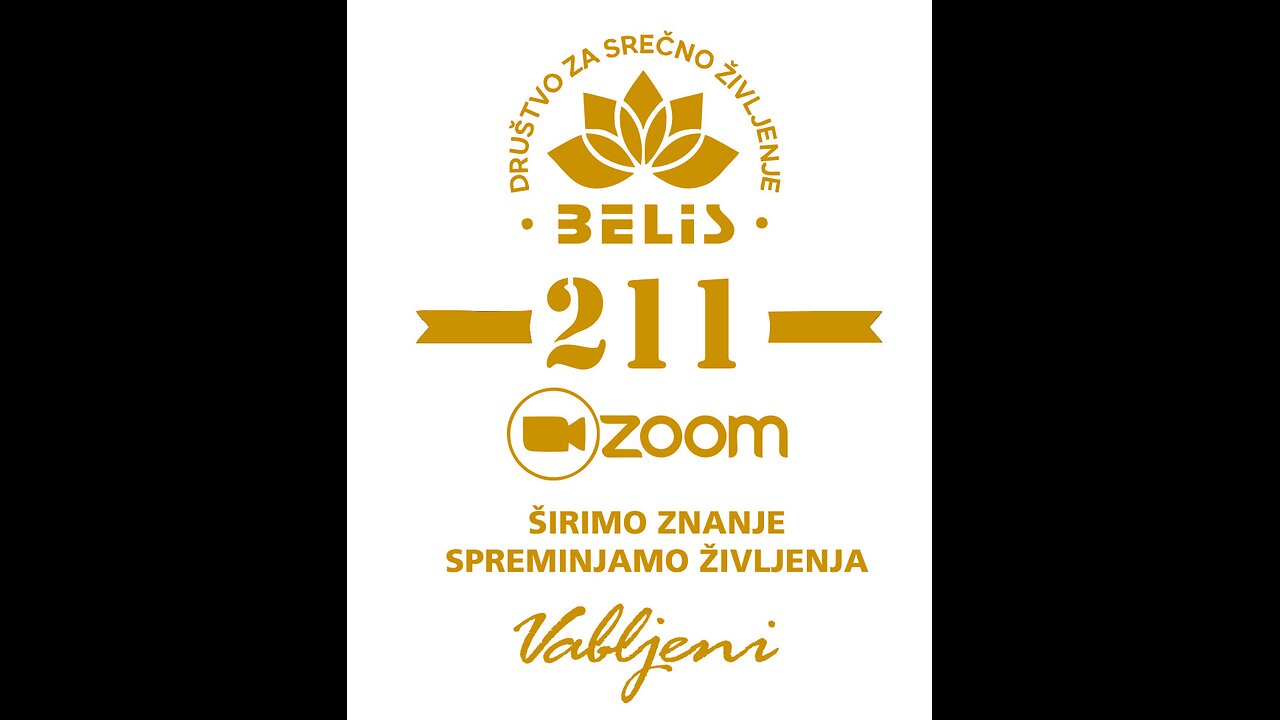 LIVE - 211. Srečanje - Društvo za srečno življenje BELIS. Originalni posnetek