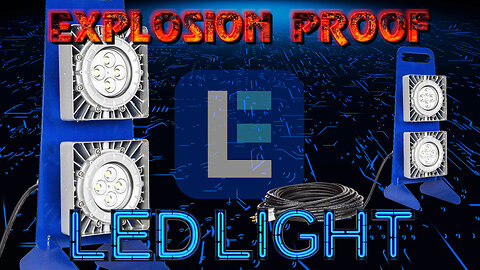 Explosion Proof LED Light - (2) LED Lamps - Non-Spark Aluminum Base - Inline Switch