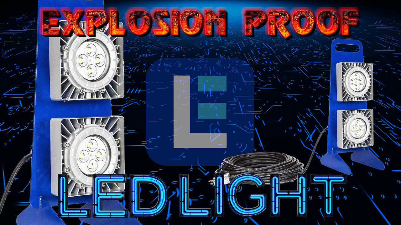 Explosion Proof LED Light - (2) LED Lamps - Non-Spark Aluminum Base - Inline Switch