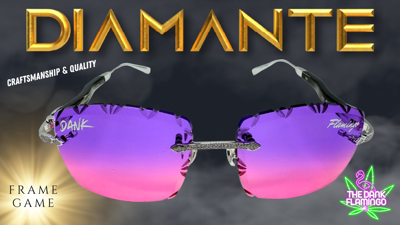 Diamonds & Diamond Cuts for The Dank Flamingo by DIAMANTE Eyewear!