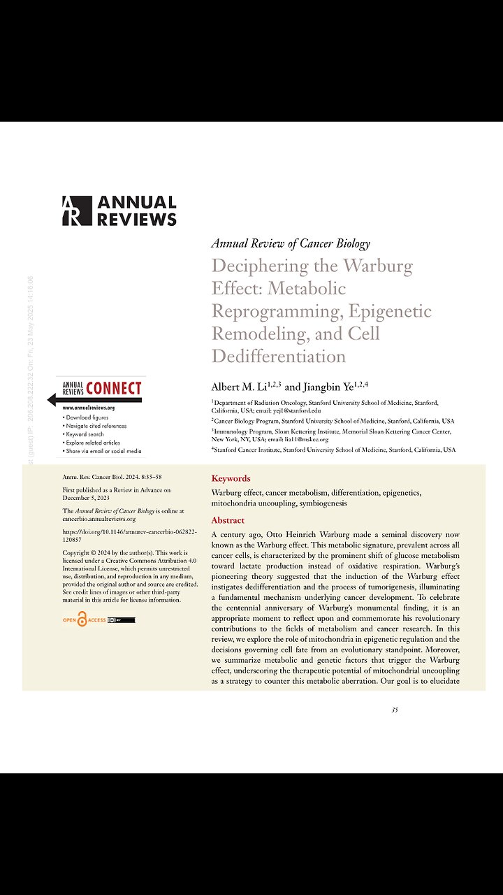 Deciphering the Warburg Effect. Li and Ye, 2023. A Puke(TM) Audiopaper