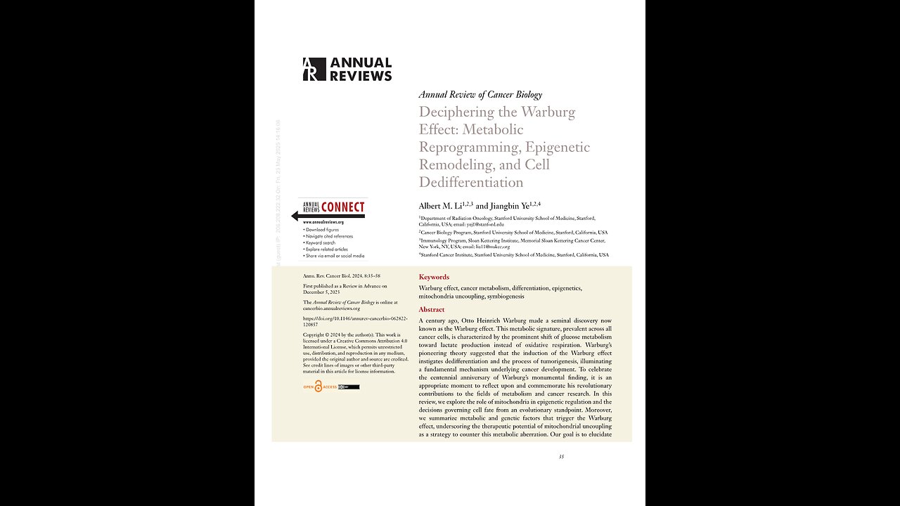 Deciphering the Warburg Effect. Li and Ye, 2023. A Puke(TM) Audiopaper