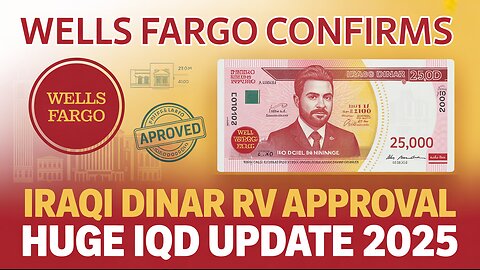 Wells Fargo CONFIRMS Iraqi Dinar RV Approval | Huge IQD Update 2025 💥 Today's IQD News!