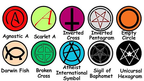 Ogni SIMBOLO CONTRO DIO spiegato DOCUMENTARIO il paganesimo moderno,comprende una vasta serie di cults,sette e nuovi movimenti religiosi detti NRM e cult UFO,apocalittici che esistono da decenni