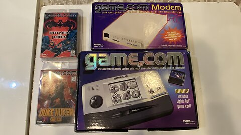 Detailed Look at @ 1997 Game.com Tiger Handheld System, Modem & 2 Games