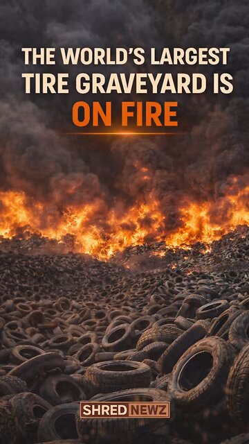 🚨 THE WORLD’S LARGEST TIRE GRAVEYARD IS ON FIRE — BUT WE’RE BLAMING COWS?
