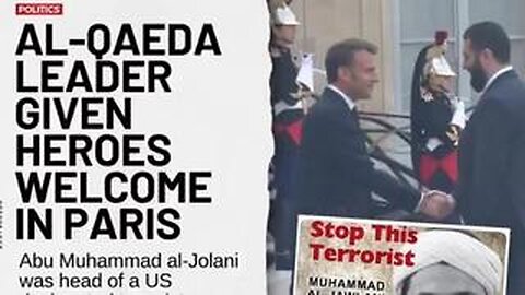 Terrorist leader Abu Muhammad of Al Qaeda, meet with French President Emmanuel Macron