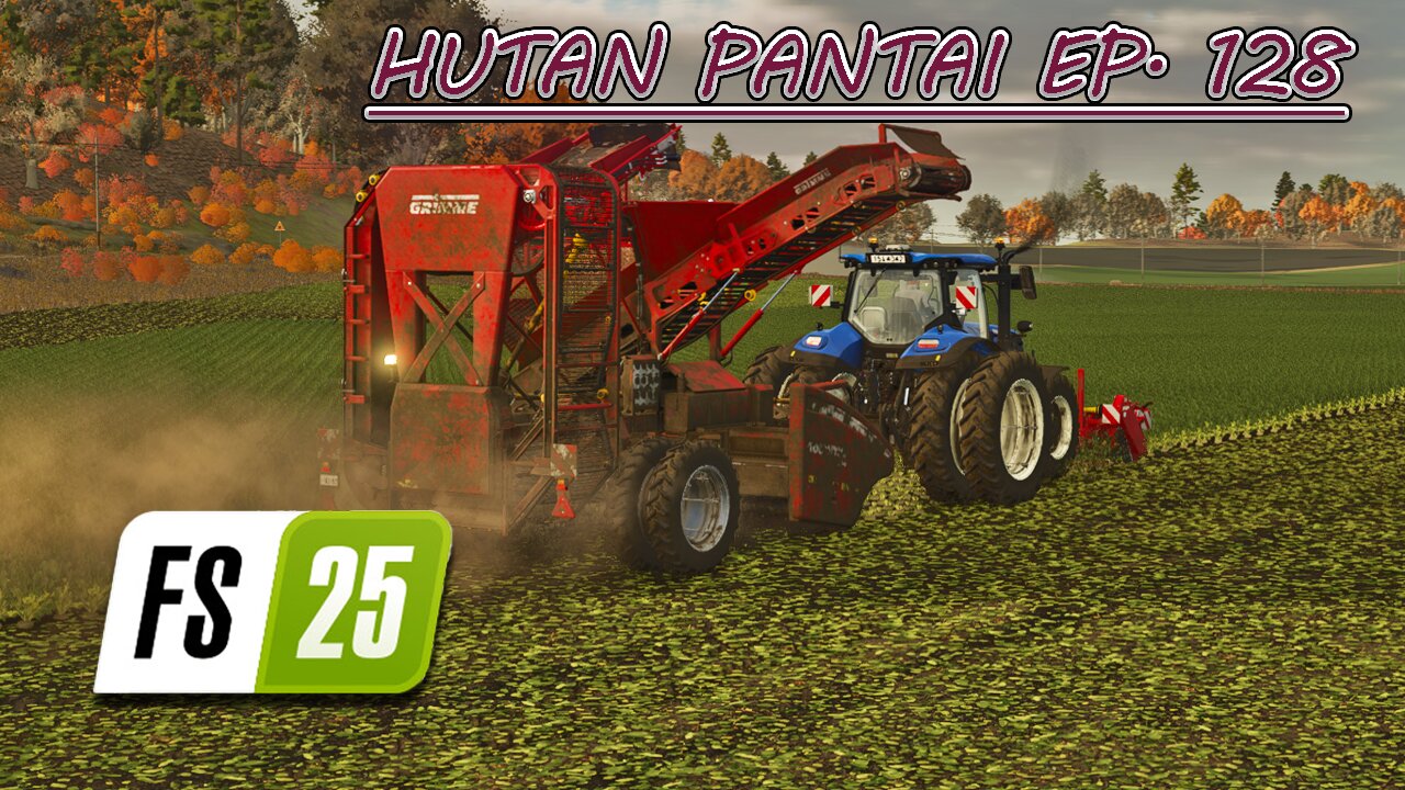 Completing the Sugar Beet Harvest w/ Grimme Rootster. |4k| HUTAN PANTAI EP. 128 | Farming Simulator 25