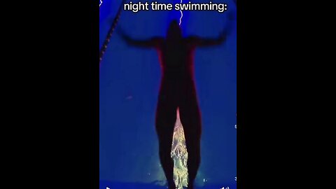 night time swimming: