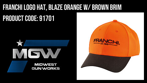 Franchi Logo Hat, Blaze Orange w/ Brown Brim - 91701