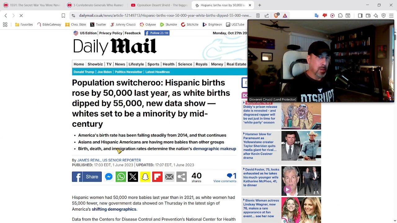 Falun Gong and AI Hispanic Birth Rates