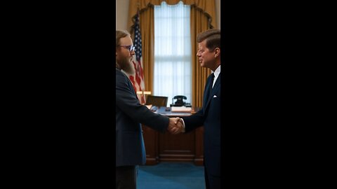 JFK with open arms to the white house