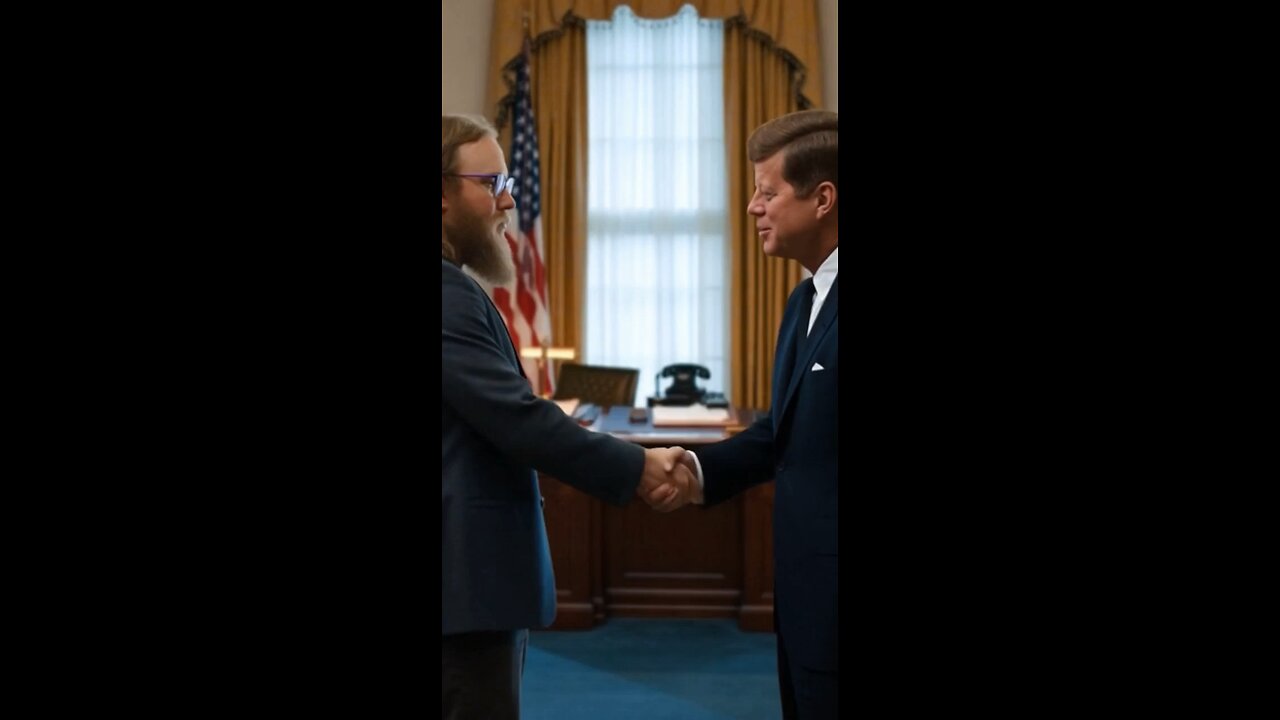 JFK with open arms to the white house