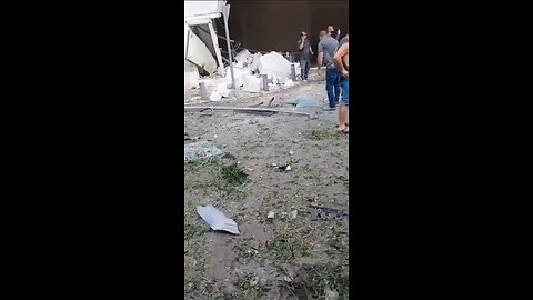 Street-Level View of Missile Damage to Tel Aviv Stock Exchange