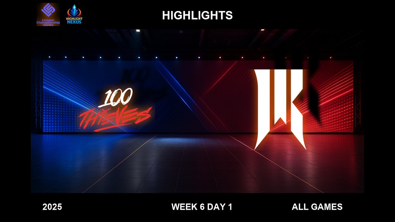 100T vs SR Highlights ALL GAMES - LCS W6D1 Split 2 2025 LTA North - 100 Thieves vs Shopify Rebellion