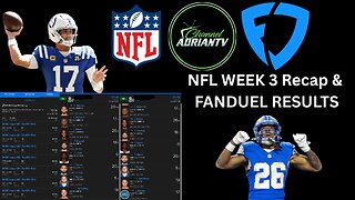 NFL WEEK 3 Recap + FANDUEL Results | Inside the NFL | CHANNELADRIANTV