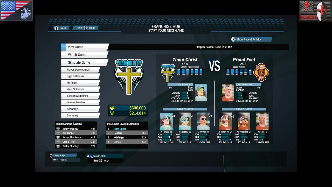 Based Sportsball 2025: Regular Season - Game #59 [Team Christ at Proud Feet]