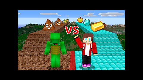 Mikey Noob Bridge VS JJ Pro Bridge Challenge!