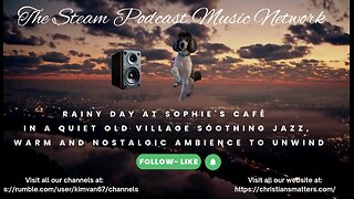 Rainy Day at Sophie's Café, in a Quiet Old Village, Soothing Jazz,