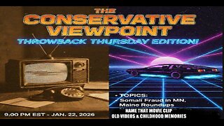 THROWBACK THURSDAY EDITION OF THE CONSERVATIVE VEIWPOINT LIVE TONIGHT AT 9PM EST.