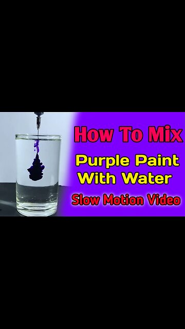 Mesmerizing Purple Ink Mixing: Stunning Water Art Experiment!