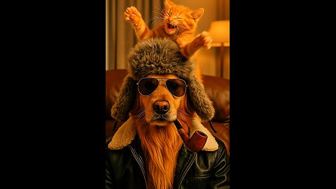 Cat Rides Dog Like a King – Who’s in Charge?