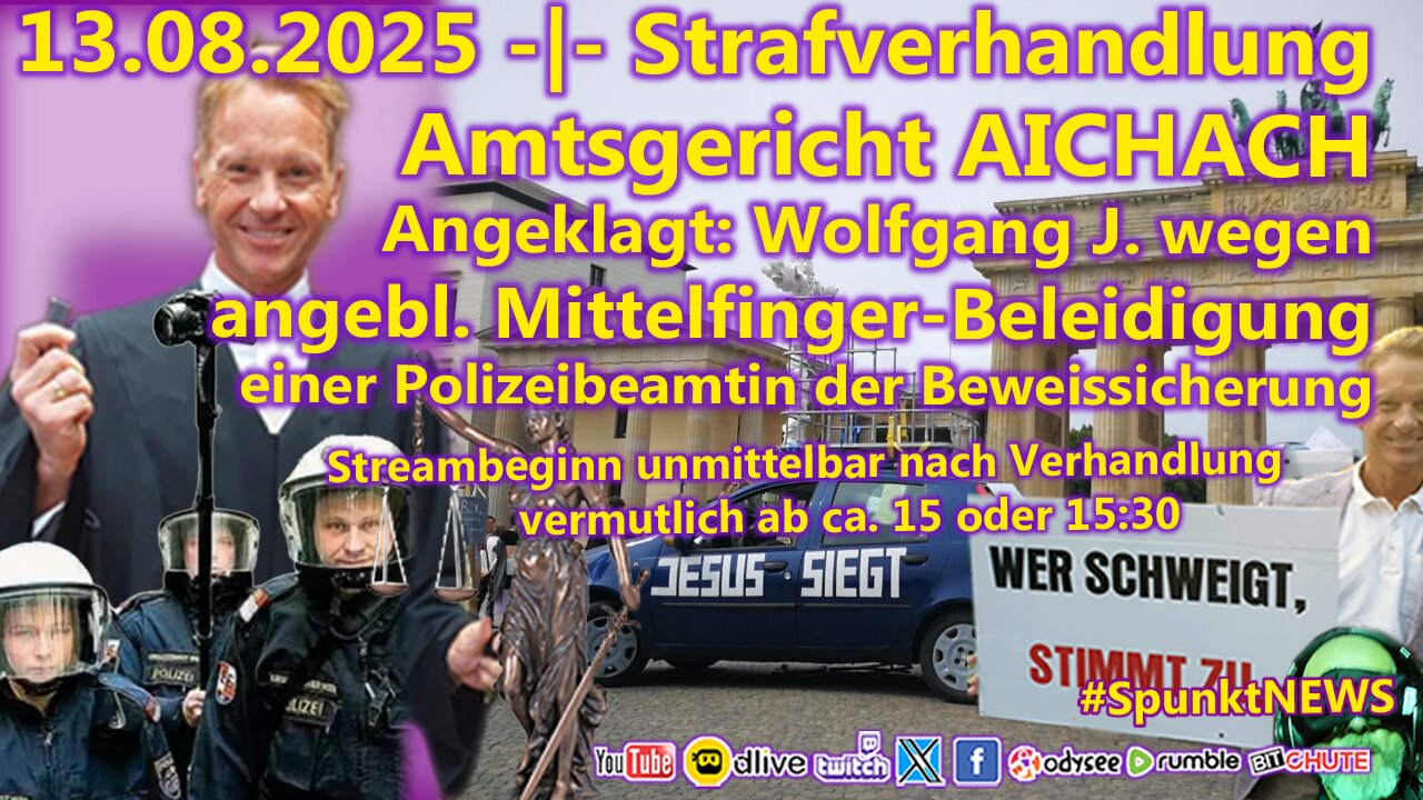 Strafverhandlung Amtsgericht AICHACH wegen angebl. Mittelfinger-Beleidigung einer Polizeibeamtin