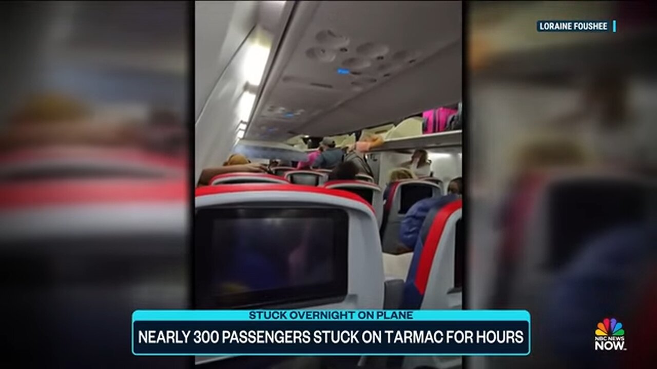 Nearly 300 passengers stuck on planes overnight