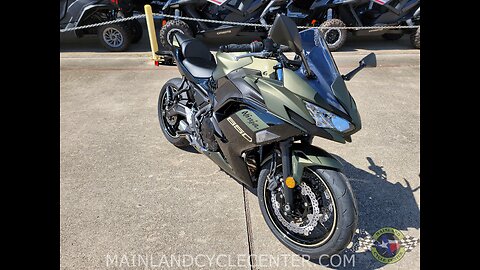 2024 KAWASAKI NINJA 650 ABS IN COVERT GREEN WALK-AROUND
