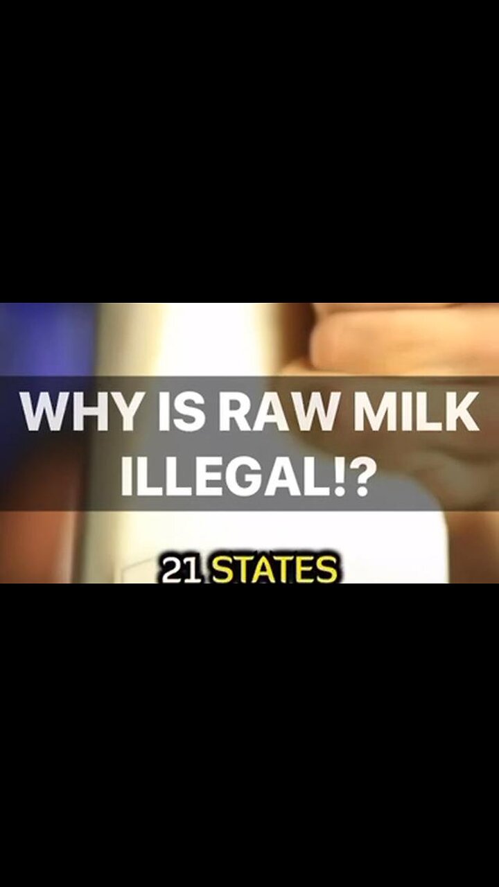 Why would they remove our choice to drink raw milk?