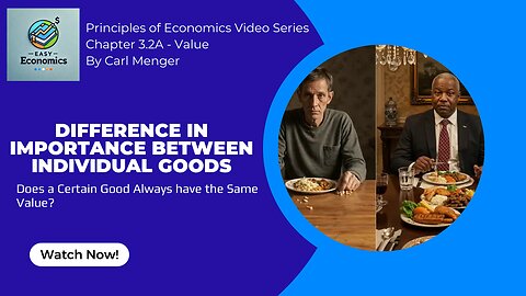 Principles of Economics by Carl Menger Chapter 3.2A - Difference in Importance for Individual Needs