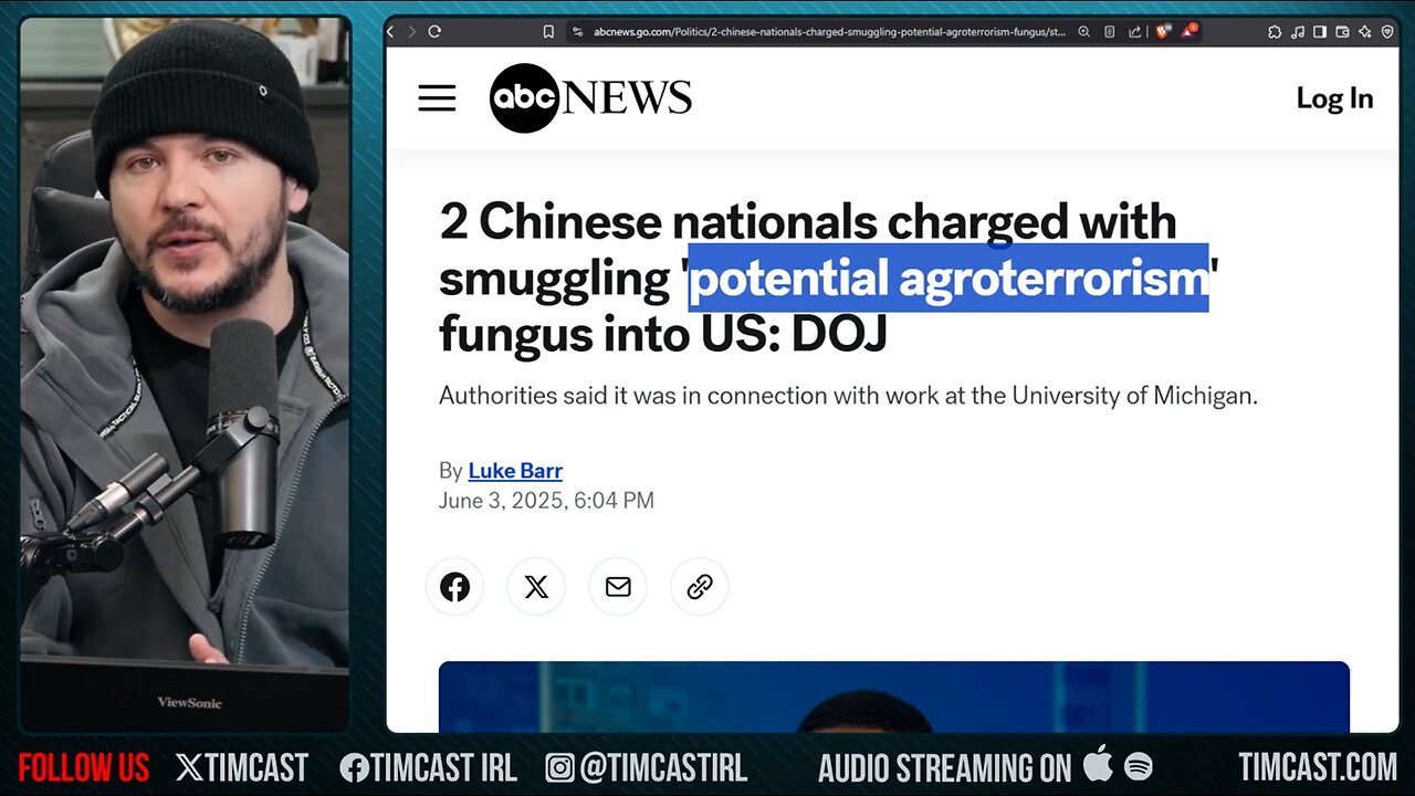 DOJ ARRESTS Chinese For AGGRO TERROR, Smuggling Fungus Fusarium Graminearum Into Country