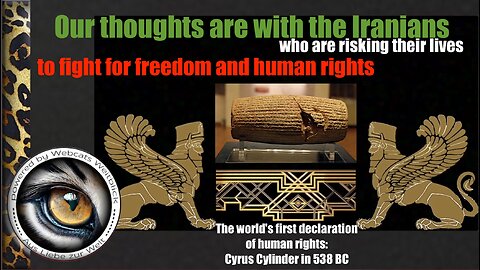 Our thoughts are with the Iranians who are risking their lives to fight for freedom and human rights